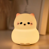 Huggwaii Cute Kitten Silicone Squishy Night Light Tap Lamp Best Gift For Baby and Girl